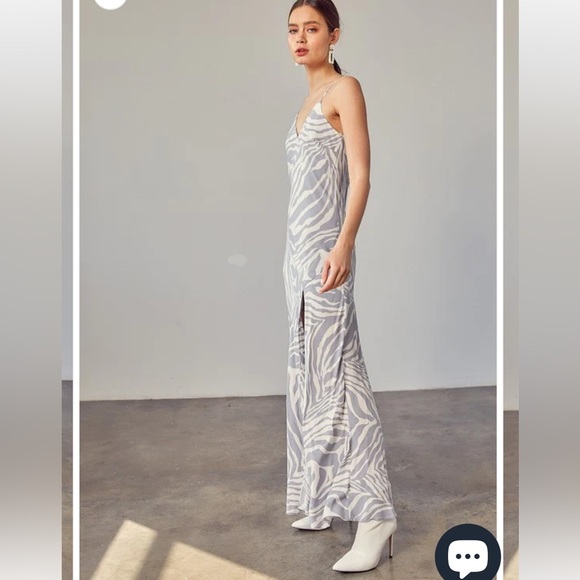 NEW Mustard Seed Zebra Print Maxi Dress, Size Small - Picture 2 of 10